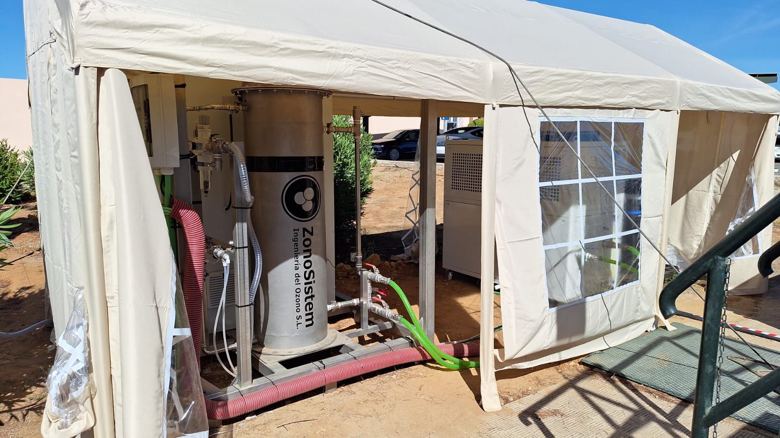 Ensayo en planta de agua potable — fotografía de instalación